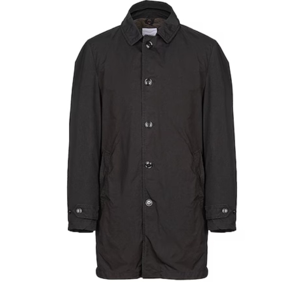 ASPESI Mens Jacket SMALL Trench Coat Insulated Removable Liner BLACK - Picture 1 of 6